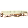 vidaXL Set vanjskih sofa s jastukom 8 pcs Prirodna i krem