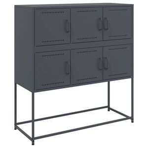 vidaXL Komoda antracit 100,5 x 39 x 107 cm od čelika