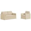 vidaXL Sofa 2 pcs Krema 158 x 78 x 80 cm tkanina
