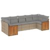 vidaXL 7-dijelni set vrtnih sofa od poliratana s jastucima bež