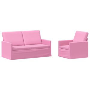 vidaXL Set sofe 2 pcs Ružičasta Tkanina