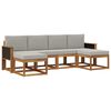 vidaXL Set vanjskih sofa 6 kom. Prirodna i svjetlosiva Poliester