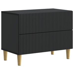 vidaXL Noćni ormar s ladicama Crna 62 x 34,5 x 48 cm Konstruirano drvo