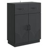 vidaXL Kreveta s ladicama Crna 66 x 34,5 x 87 cm Konstruirano drvo