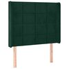 vidaXL Uzglavlje s u&scaron;ima tamnozeleno 83x16x118/128 cm bar&scaron;unasto