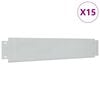 vidaXL Set ograda za travnjak od pocinčanog čelika 15 kom 100 x 20 cm