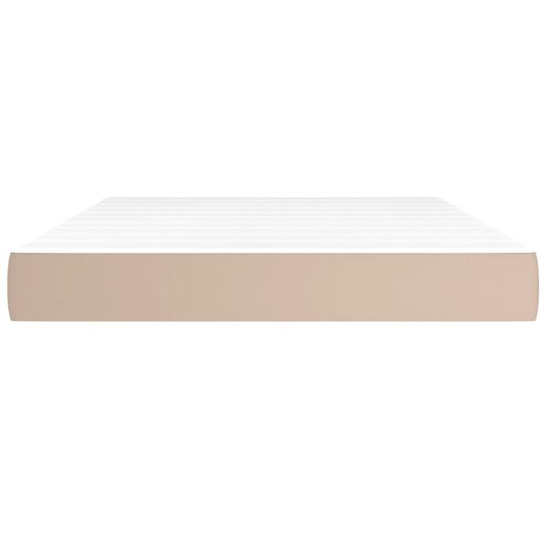 vidaXL Madrac s oprugama srednje tvrdoće boja cappuccina 140x200x20 cm umjetne kože