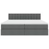 vidaXL Krevet s od storage Tamno siva 180 x 200 cm Lažna koža