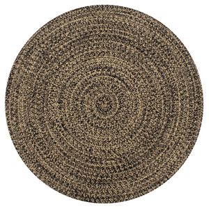 vidaXL Ručno rađeni tepih od jute crne i prirodne boje 150 cm