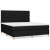vidaXL Krevet s oprugama i madracem crni 160x200 cm od tkanine