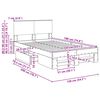vidaXL Krevetna konstrukcija s uzglavljem Sonoma hrast 137 x 203 cm
