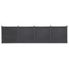 vidaXL Set panela za ogradu sivi 699x186 cm WPC