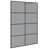 vidaXL Zid za walk-in tu&scaron; Crna 140 x 195 cm Staklo otporno na udarce