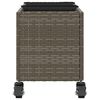 vidaXL Vrtna sadilica s kotačima 3 posude siva 107x32x38 cm poliratan