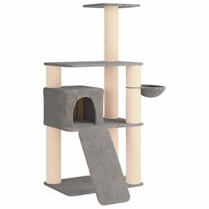 vidaXL Mačje drvo s sisalnim postoljima za grebanje Svjetlosiva 173 cm
