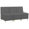 vidaXL Modularna sofa bez naslona 3 kom. Tamno siva tkanina