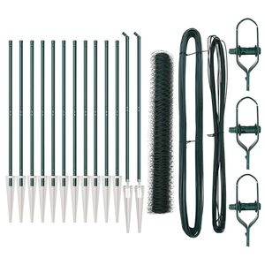 vidaXL Heksagonalna ograda s stubom 25 x 1,2 m Čelik premazan PVC-om