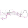 vidaXL 3-dijelni set sofa smeđesivi od tkanine