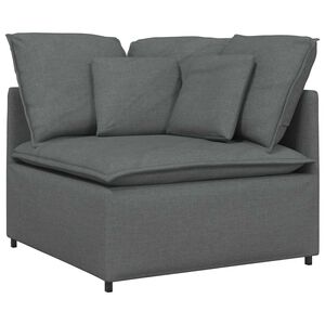 vidaXL Modularna sofa Kutni modul s jastucima tamno siva 100 cm