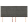 vidaXL Uzglavlje tamno sivo 200x5x118/128 cm bar&scaron;unasto