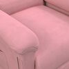 vidaXL Masažna fotelja na podizanje ružičasta baršunasta