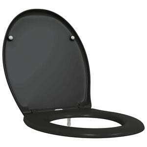 vidaXL WC daska Crna 47 x 37 x 4 cm Duroplast