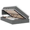 vidaXL LED krevet za pohranu s madracem Tamnosiva 120 x 200 cm Tkanina