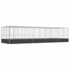vidaXL Kavez za ptice s produžetkom srebrni 932x307x212 cm čelični