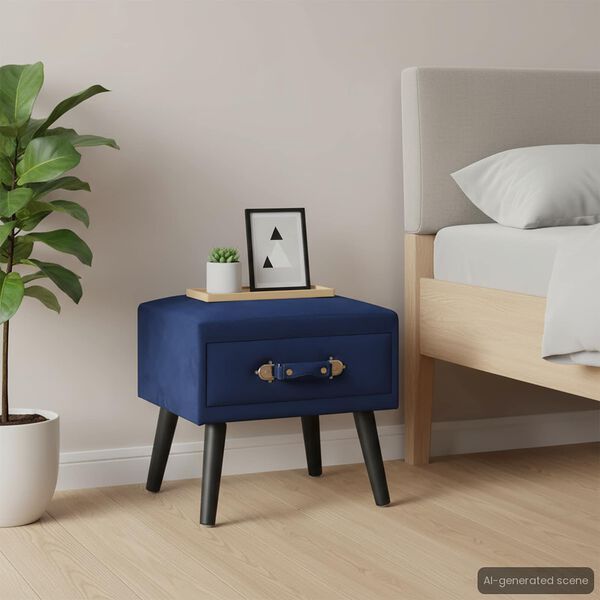 vidaXL Noćni ormarić plavi 40 x 35 x 40 cm bar&scaron;unasti