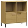 vidaXL Regal za knjige smeđi 90 x 35 x 90,5 cm od masivnog drva OSLO