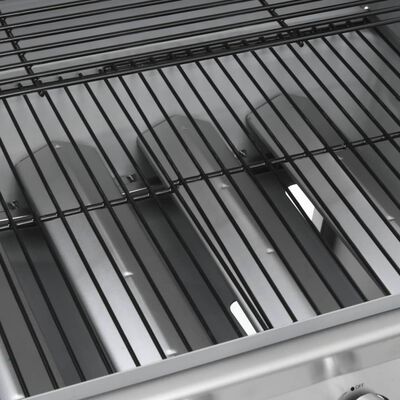 vidaXL Plinski roštilj s 4+1 zonom za kuhanje srebrni nehrđajući čelik