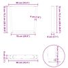 vidaXL Noge za blagovaonski stol V-oblik 3 kom Prirodni čelik 90 x (72-73,3) cm Čelik