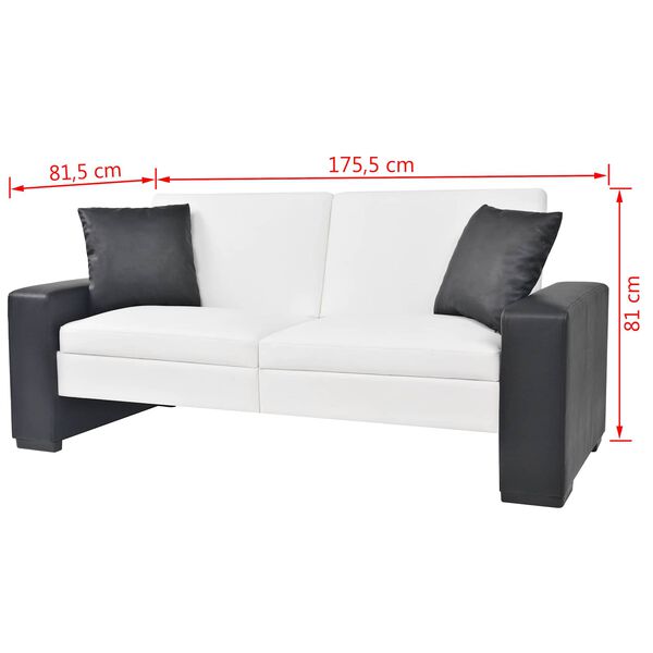 vidaXL Sofa Bijelo tkanina