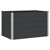 vidaXL Povi&scaron;ena vrtna gredica Crna 150 x 100 x 91 cm WPC i aluminij