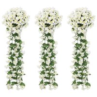 vidaXL Vijenci od umjetnog cvijeća 3 kom boje bijele 85 cm