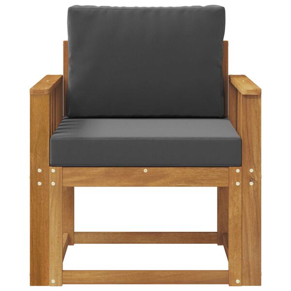 vidaXL Vanjski kauč Čvrsto drvo akacije i poliester Prirodna