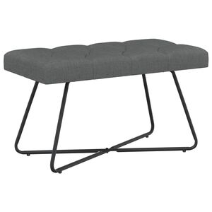 vidaXL Klupa s gumbastim tkanjem Tamnosiva 80 x 40 x 46 cm Tkanina