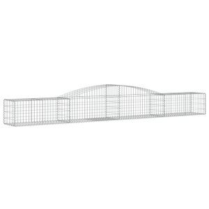 vidaXL Gabionska ko&scaron;ara s lukom 400x50x40/60 cm pocinčano željezo