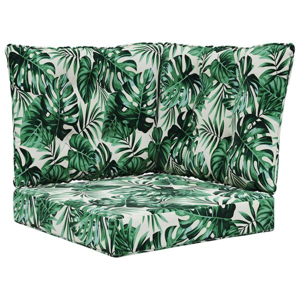 vidaXL Jastuk za vanjsku sofU 3 pcs Uzorak lista Poliester