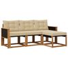 vidaXL Set vanjskih sofa s jastukom 4 pcs Prirodna i bež