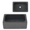 vidaXL Umivaonik od riječnog kamena 45 x 30 x 15 cm crni