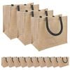 vidaXL Torbe od jute 50 Prirodna i crna 26 x 22 x 14 cm 100% Jut