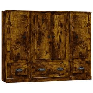 vidaXL Visoke komode 3 kom boja dimljenog hrasta od konstruiranog drva