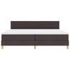 vidaXL LED Box Spring Krevet Tamno smeđa 200 x 200 cm tkanina