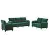 vidaXL Set sofe 3 pcs Tamnozelena Bar&scaron;un