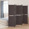 vidaXL Sobna pregrada s 5 panela smeđa 250x180 cm od tkanine