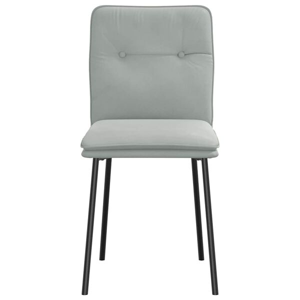 vidaXL Blagovaonske stolice 4 kom svjetlosive baršunaste