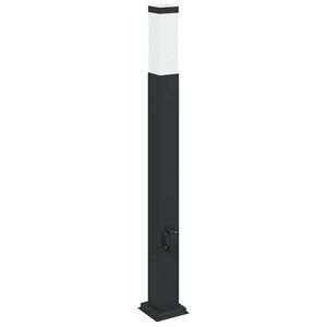 vidaXL Stupić s utičnicom 80 cm Crna IP44