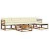 vidaXL Set vanjskih sofa 6 kom. Prirodna i krem