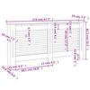 vidaXL Pokrov za radijator bijeli 172 x 19 x 81,5 cm MDF